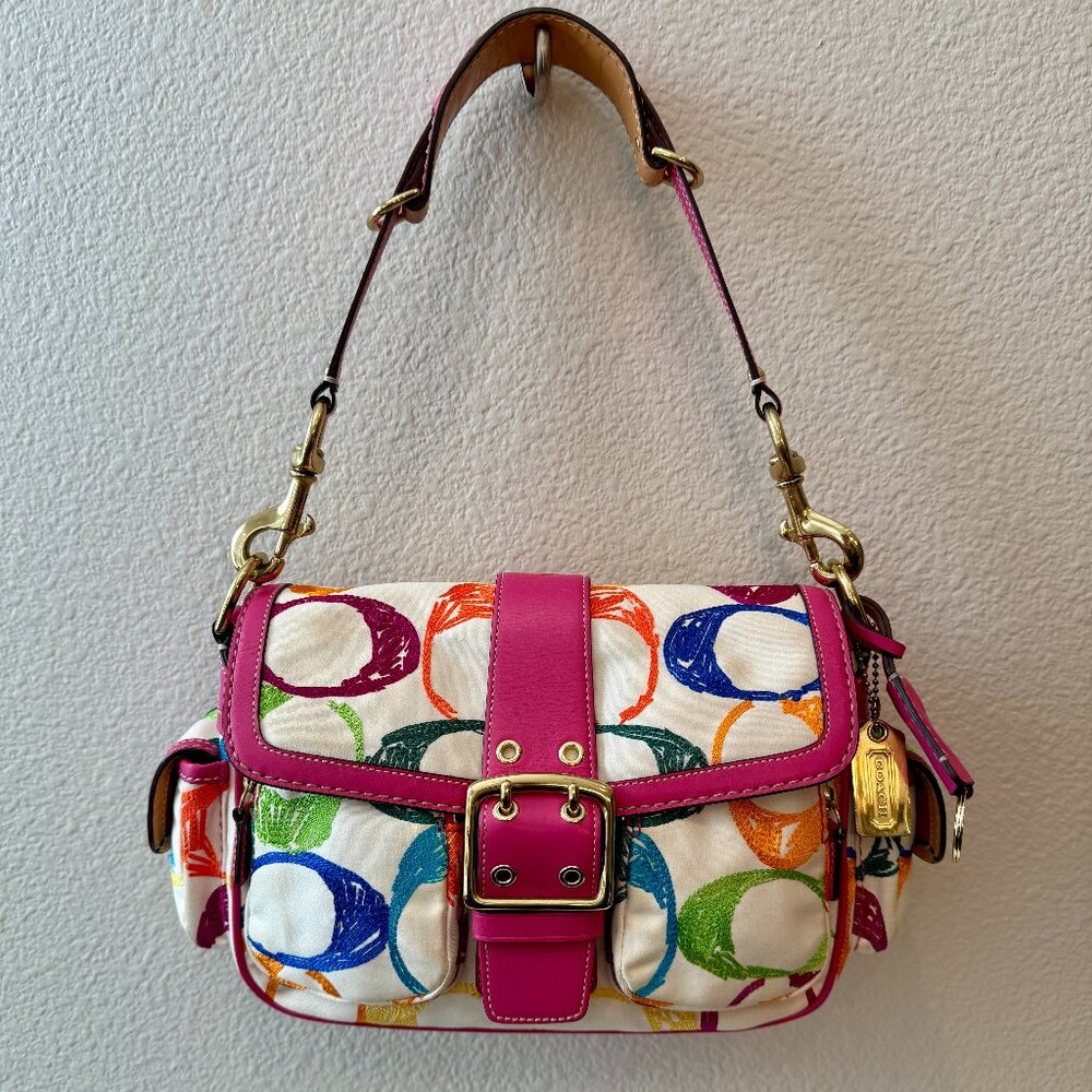 Limited Edition Embroidered Scribble Shoulder Bag by Coach